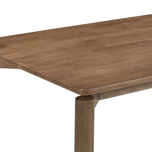 English Elm Svenstra Rubberwood Seven Piece Dining Set Mid Century Modern Seats Six Walnut B062S01763
