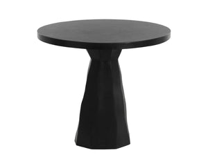 Sunpan KLIFF BISTRO TABLE - MODERN SCULPTURE IN BLACK CONCRETE - 34" FOR INDOOR & OUTDOOR DINING SPACES 112487