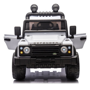 English Elm Licensed Land Rover Defender Ride on Car 24v Dual Motor with Parental Remote White W1578P339064