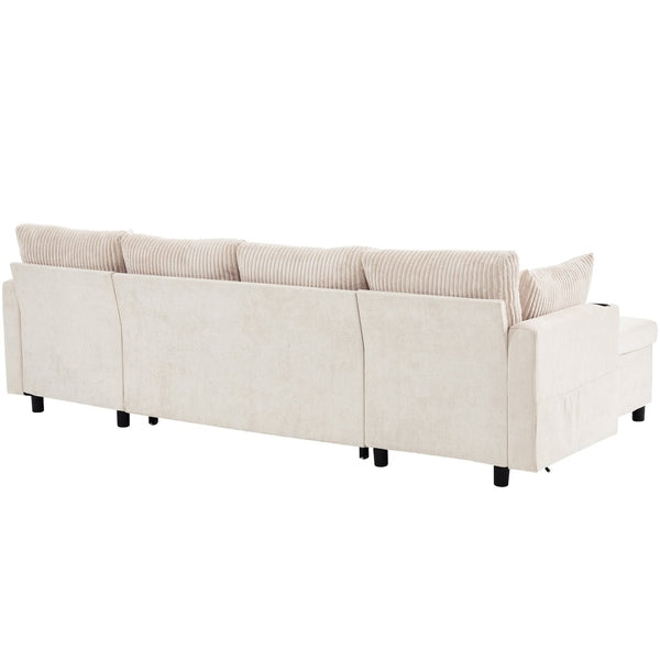 English Elm Swivel Barrel Accent Chair Chenille Tufted Round Club Seat for Living Room Lounge Beige N719S002230A
