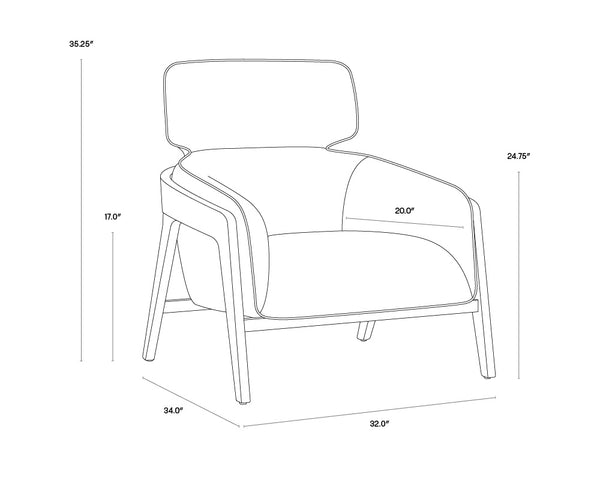 Sunpan Maximus Lounge Chair - Modern Masculine Design with Sculpted Wood Frame for Stylish Comfort and Elegance Moss Green