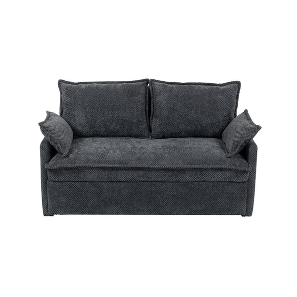 English Elm 59.5" Corduroy Convertible Sleeper Sofa with Usb Charging Ports and Storage Pockets W2606P252442