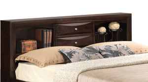 English Elm Marilla Modern Full Storage Bed with Dovetailed Drawers, Real Wood Veneer, Molded Beveled Fronts Cappuccino 19 L x 19 W x 30 H B078S00195