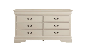 English Elm Louis Louis Phillipe G3160-BC 4 Drawer Chest with Carved Bases Curved Mouldings and Durable Drawers Beige 37 L x 62 W x 20 H B078108224
