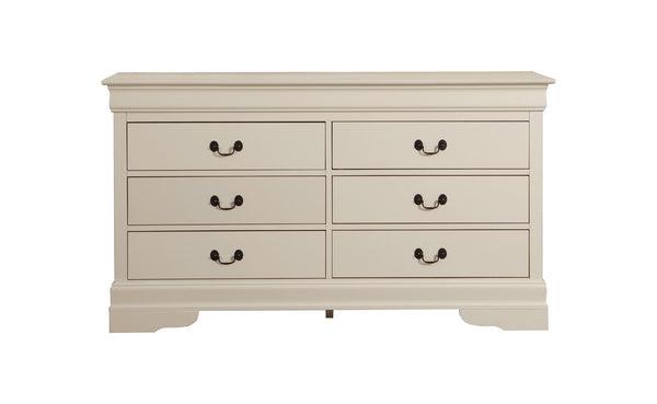 English Elm Louis Louis Phillipe G3160-BC 4 Drawer Chest with Carved Bases Curved Mouldings and Durable Drawers Beige 37 L x 62 W x 20 H B078108224