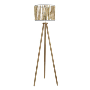 English Elm Ashcroft Furniture - Reading Brillo Three Legged Floor Lamp Brown Wood - Slim Plug-In Reading Light for Bed, Chair, Study (96) B183P315097