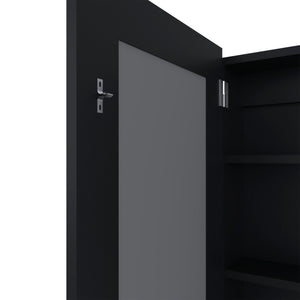 English Elm Medicine Compact Wall Cabinet with Mirror Door, Engineered Wood Storage, Durable, Space-Saving Design Black 31.1 L x 19.29 W x 3.54 H B097P250883