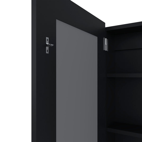 English Elm Medicine Compact Wall Cabinet with Mirror Door, Engineered Wood Storage, Durable, Space-Saving Design Black 31.1 L x 19.29 W x 3.54 H B097P250883
