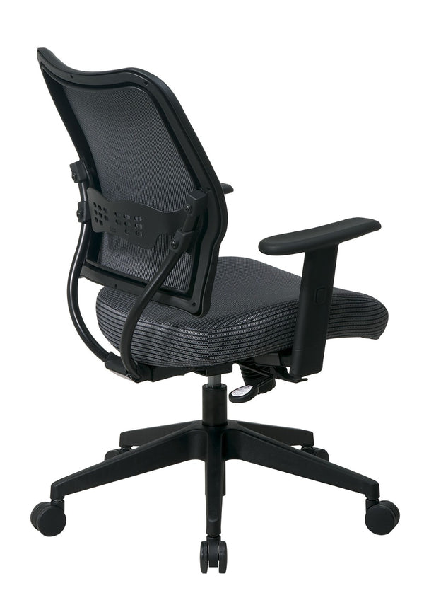 OSP Home Furnishings Deluxe Ergonomic Office Chair with Veraflex Back Lumbar Support and Adjustable Arms 13-V44N1WA