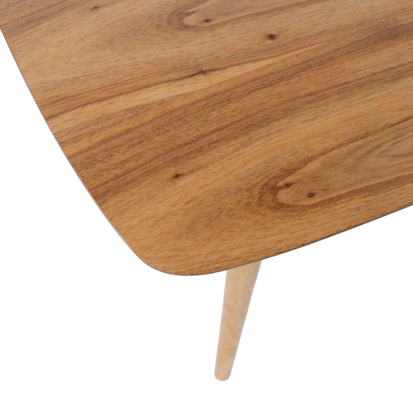 English Elm Christopher Knight Home® - Coffee Table - Mid-Century Modern Rectangular Design, Durable Mindi Veneer, Natural Finish, Versatile N771P256410K