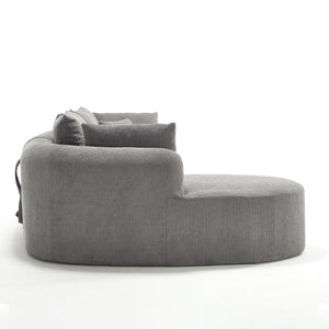 English Elm 109 Cloud Sectional Couch with L-Shape Chaise, Chenille Modular Sofa Bed, Memory Foam Comfort and Easy Setup LIGHT GREY W1249S00004