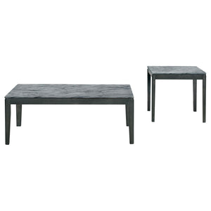 English Elm Fletcher Gloss White Lacquer Coffee and End Table Set for Modern Living Rooms B062S01616