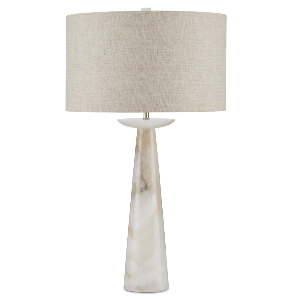 Pharos Alabaster Table Lamp - Exquisite Natural Stone Design by Tom Caldwell, Contemporary Charm