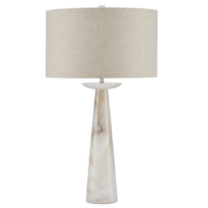 Pharos Alabaster Table Lamp - Exquisite Natural Stone Design by Tom Caldwell, Contemporary Charm