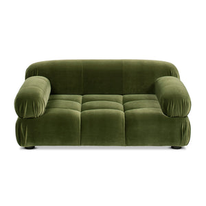 English Elm Marcel Tufted Velvet Pet Sofa Bed Bolstered Arms Stylish Small Medium Dogs Cats Olive Green B2719P448986