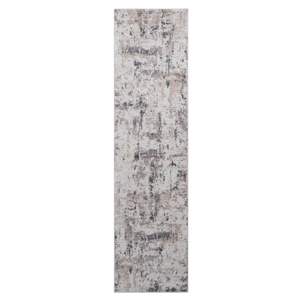 English Elm Payas 2X8 Cream & Brown Abstract Runner Rug - Durable, Soft, Stain-Resistant For Modern Homes B189P183546-GIGA