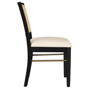 English Elm Benson Handwoven Cane Back Dining Chairs Rubberwood Set of Two Bistro Style B062P466802