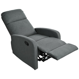 English Elm Christopher Knight Home® - Modern Recliner Plush Manual Recliner Chair with Ergonomic Support, 3-Position Backrest, Durable Fabric Comfort Charcoal N763P256491E