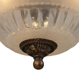 Restoration 11'' Wide 3-Light Semi Flush Mount - Antique Golden Bronze 08098-AGB Elk Lighting