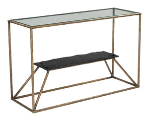 Zuo Modern Ranol Console Table In Brass - Luxurious Glass, Marble & Iron Design For Modern Living Spaces Brass Glass,Natural Marble,Iron 110600-zuo-modern