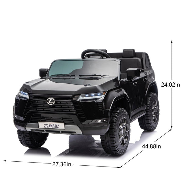 English Elm Lexus Gx550 Two Seat Kids Ride on with 24v Power Remote Control and Suspension Black W1578P416226