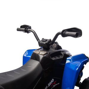 English Elm 24v Kids Electric Atv Xxxl Off-road Ride on with Remote Parental Control and Bluetooth Blue W1578P228313
