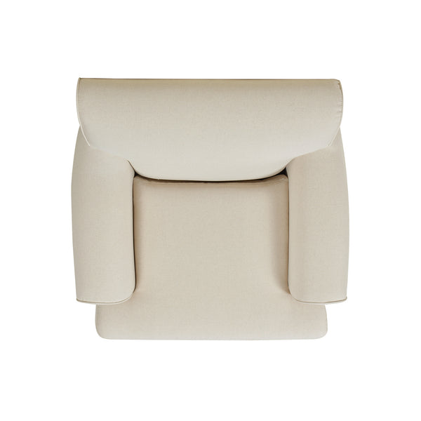 English Elm Jennifer Taylor Home - Alana 38" Lawson Accent Arm Chair With Metal Casters - Elegant Light Beige Linen Upholstery B2719P238305