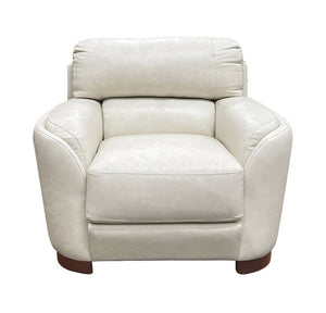English Elm Edrice Top Grain Leather Accent Chair Structured Foam Seat for Modern Living B2726P498540