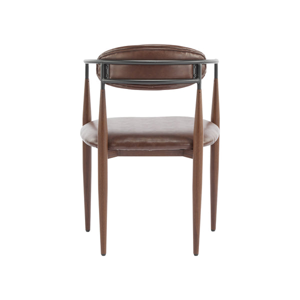 English Elm Christopher Knight Home® - Dining Arm Chairs Set Of 2 - Modern Dark Brown Upholstered Design With Iron Frame For Comfort N771P232981W