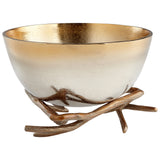 Antler Anchored Bowl Gold 08133 Cyan Design