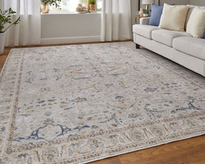 Feizy Rugs Pasha Global Charm Rug - Vibrant Polyester Ikat Design, Soft Low Pile, Stain-resistant & Kid-friendly Ivory,Blue,Taupe Polyester Pas39m4fivymltp00