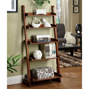 English Elm 5-Tier Ladder Bookshelf Antique Oak Finish with Five Open Shelves, Sturdy Modern Storage & Display (98) B016P356094