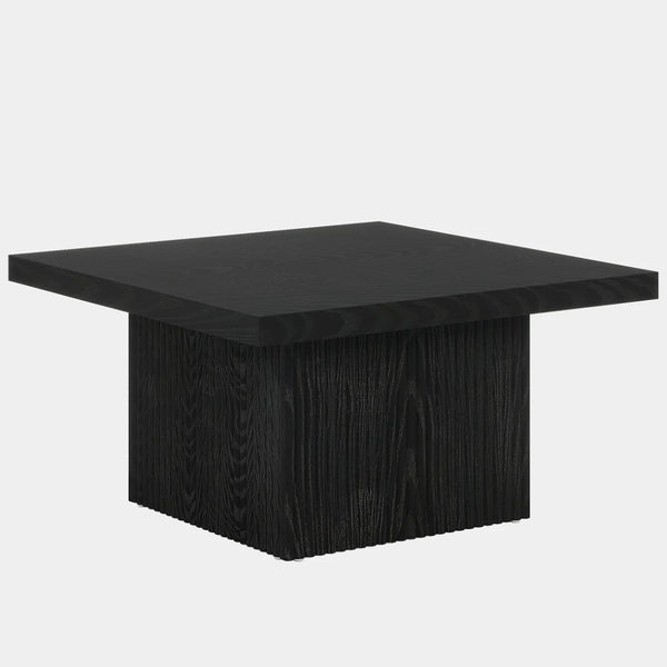 English Elm Stylish Round Coffee Table with Engineered Wood Top and Open Metal Base for Living Rooms T3971P458428