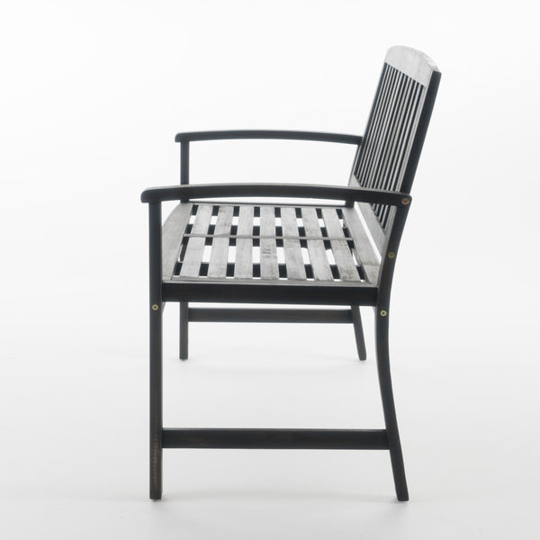 English Elm Christopher Knight Home® - LOJA Bench - Acacia Wood Outdoor Bench with Ergonomic Curved Backrest, Durable Stable Construction DARK GREY 57495.00ACADGY