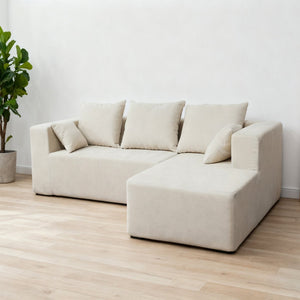 English Elm Combination Modular Linen Sectional Sofa with Memory Sponge Fill for Living Room Use W3064S00004