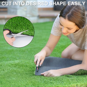 English Elm 5ftx10ft Outdoor Artificial Grass Rug Thick Pe Turf Mat for Patio Pets Garden W1790P396378
