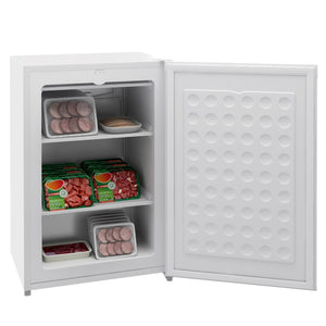 English Elm Homcom Compact Upright Freezer 3 Cu Ft with Adjustable Thermostat for Dorm Apartment White W2225P200388
