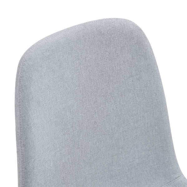 English Elm Table Modern Black Marble Mdf Dining Set With 6 Light Gray Linen Chairs - Stylish & Durable Design W1151S02704-GIGA