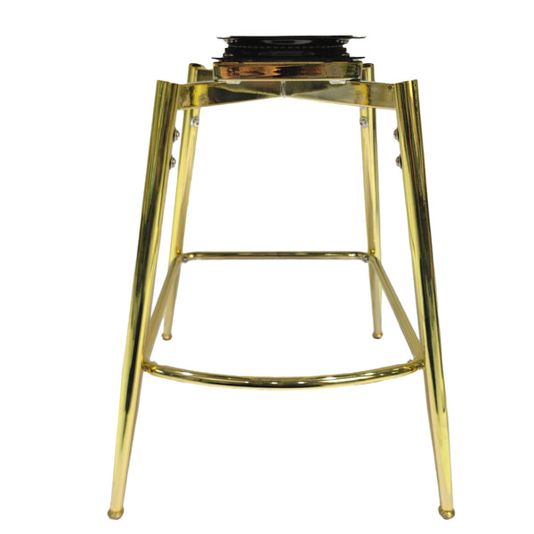 English Elm 26" Toweling Woven Bar Chair Set of 2 – 26" 360° Swivel Linen Counter Stools with Gold Legs, Backrest, Footrest T2396P279758