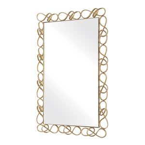 Uttermost Infinity Loop Antique Brass Wall Mirror Elegant Statement for Any Room