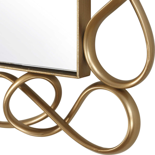 Uttermost Infinity Loop Antique Brass Wall Mirror Elegant Statement for Any Room