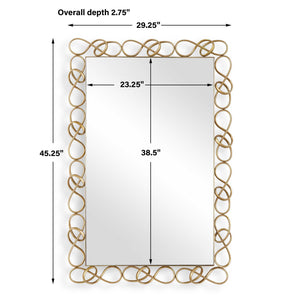 Uttermost Infinity Loop Antique Brass Wall Mirror Elegant Statement for Any Room
