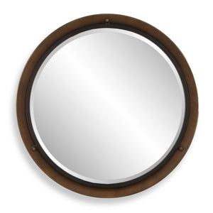 Uttermost Uttermost Porthole Rubbed Bronze Round Wall Mirror with Beveled Glass Focal Point 08287