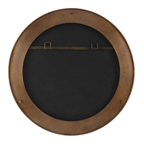 Uttermost Porthole Rubbed Bronze Round Wall Mirror with Beveled Glass Focal Point