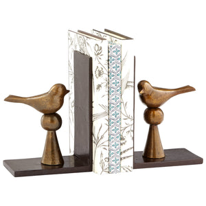 Birds and Books ANTIQUE  BRASS 08289 Cyan Design