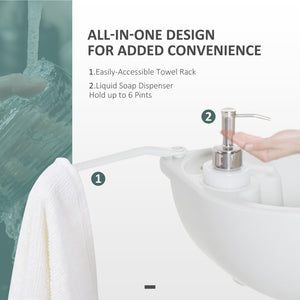 English Elm Kleankin Freestanding Outdoor Handwashing Station with Foot Pump Soap Dispenser Hdpe W2225P217039