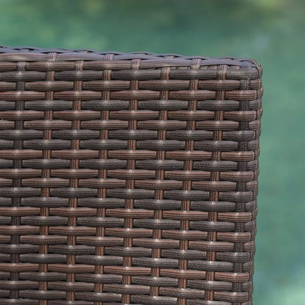 English Elm Outdoor Faux Rattan Folding Barstools Weather Resistant Woven Patio Seating Set N772P427926B