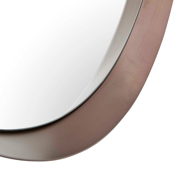 Uttermost Torrado Stainless Steel Bronze Round Wall Mirror for Living Room or Entryway
