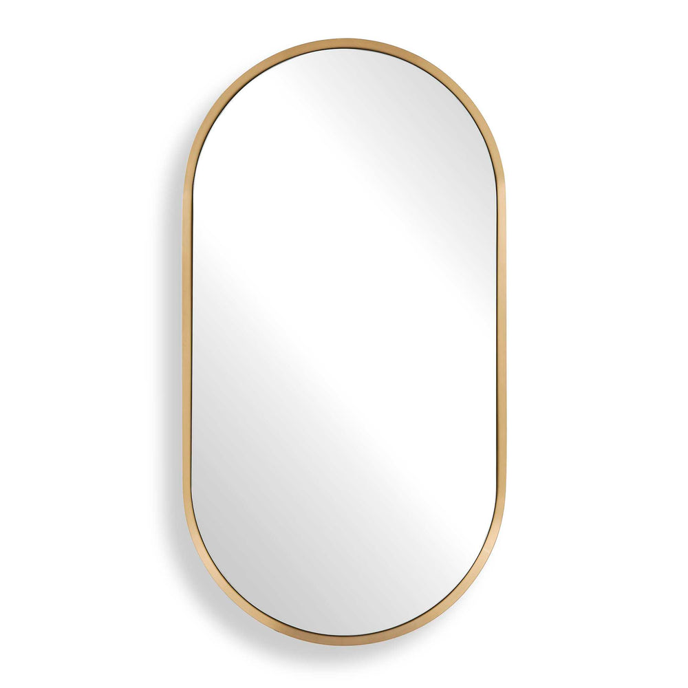 Uttermost Uttermost Torrado Antique Brass Oval Wall Mirror Stainless Steel Entryway Accent 08298