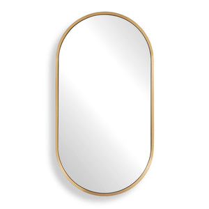 Uttermost Uttermost Torrado Antique Brass Oval Wall Mirror Stainless Steel Entryway Accent 08298
